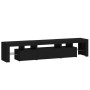 TV stand with LED lights Black 200x36.5x40 cm by , TV Furniture - Ref: Foro24-3152811, Price: 153,55 €, Discount: %