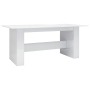 Mesa de comedor madera de ingeniería blanco brillo 180x90x76 cm de , Mesas de cocina y de comedor - Ref: Foro24-800474, Preci...