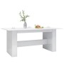 Mesa de comedor madera de ingeniería blanco brillo 180x90x76 cm de , Mesas de cocina y de comedor - Ref: Foro24-800474, Preci...