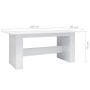 Mesa de comedor madera de ingeniería blanco brillo 180x90x76 cm de , Mesas de cocina y de comedor - Ref: Foro24-800474, Preci...