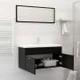 Engineered wood black bathroom furniture set by , Bathroom furniture - Ref: Foro24-3070884, Price: 271,38 €, Discount: %