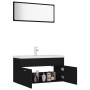 Engineered wood black bathroom furniture set by , Bathroom furniture - Ref: Foro24-3070884, Price: 271,38 €, Discount: %