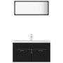 Engineered wood black bathroom furniture set by , Bathroom furniture - Ref: Foro24-3070884, Price: 271,38 €, Discount: %