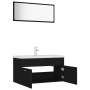 Engineered wood black bathroom furniture set by , Bathroom furniture - Ref: Foro24-3070884, Price: 271,38 €, Discount: %