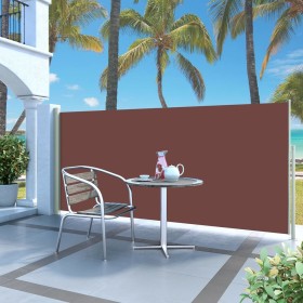 Retractable side awning 140x300 cm brown by , Umbrellas - Ref: Foro24-45358, Price: 85,99 €, Discount: %