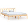 Solid pine wood bed frame 135x190 cm by , Beds and slatted bases - Ref: Foro24-810057, Price: 122,50 €, Discount: %