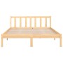 Solid pine wood bed frame 135x190 cm by , Beds and slatted bases - Ref: Foro24-810057, Price: 122,50 €, Discount: %