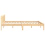 Solid pine wood bed frame 135x190 cm by , Beds and slatted bases - Ref: Foro24-810057, Price: 122,50 €, Discount: %