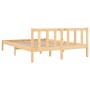 Solid pine wood bed frame 135x190 cm by , Beds and slatted bases - Ref: Foro24-810057, Price: 122,50 €, Discount: %