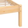 Solid pine wood bed frame 135x190 cm by , Beds and slatted bases - Ref: Foro24-810057, Price: 122,50 €, Discount: %