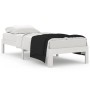 Estructura de cama madera maciza individual blanco 75x190 cm de , Camas y somieres - Ref: Foro24-810326, Precio: 71,00 €, Des...