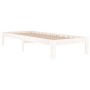 Estructura de cama madera maciza individual blanco 75x190 cm de , Camas y somieres - Ref: Foro24-810326, Precio: 71,00 €, Des...