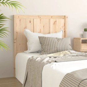 Solid pine wood bed headboard 80.5x4x100 cm by , Headboards and footboards - Ref: Foro24-818065, Price: 55,99 €, Discount: %