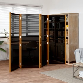 Black 4-panel room divider screen 280x180 cm by , Room dividers - Ref: Foro24-319180, Price: 132,80 €, Discount: %