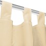 Micro-satin curtains with loops 2 units 140x175cm beige by vidaXL, Curtains and curtains - Ref: Foro24-132216, Price: 21,97 €...