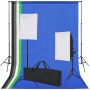 Studio-Set mit 5 bunten Hintergründen und 2 Softboxen von vidaXL, Blitze und Studiobeleuchtung - Ref: Foro24-190207, Preis: 1...