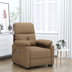 Sillón de masaje elevable de tela marrón de , Sillones de masaje eléctricos - Ref: Foro24-3120374, Precio: 313,99 €, Descuent...