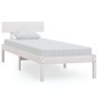 Estructura de cama madera maciza individual blanco 75x190 cm de , Camas y somieres - Ref: Foro24-810108, Precio: 64,58 €, Des...