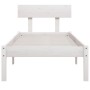 Estructura de cama madera maciza individual blanco 75x190 cm de , Camas y somieres - Ref: Foro24-810108, Precio: 64,58 €, Des...