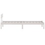 Estructura de cama madera maciza individual blanco 75x190 cm de , Camas y somieres - Ref: Foro24-810108, Precio: 64,58 €, Des...