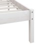 Estructura de cama madera maciza individual blanco 75x190 cm de , Camas y somieres - Ref: Foro24-810108, Precio: 64,58 €, Des...