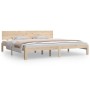 Solid pine wood bed frame 200x200 cm by , Beds and slatted bases - Ref: Foro24-810515, Price: 151,81 €, Discount: %