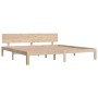 Solid pine wood bed frame 200x200 cm by , Beds and slatted bases - Ref: Foro24-810515, Price: 151,81 €, Discount: %