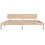 Solid pine wood bed frame 200x200 cm by , Beds and slatted bases - Ref: Foro24-810515, Price: 151,81 €, Discount: %