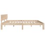 Solid pine wood bed frame 200x200 cm by , Beds and slatted bases - Ref: Foro24-810515, Price: 151,81 €, Discount: %