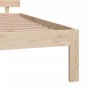 Solid pine wood bed frame 200x200 cm by , Beds and slatted bases - Ref: Foro24-810515, Price: 151,81 €, Discount: %