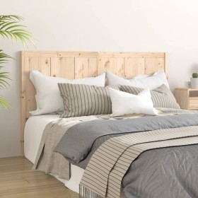 Solid pine wood bed headboard 155.5x4x100 cm by , Headboards and footboards - Ref: Foro24-818095, Price: 70,99 €, Discount: %