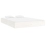 White solid wood bed frame 160x200 cm by , Beds and slatted bases - Ref: Foro24-820033, Price: 131,96 €, Discount: %