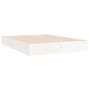 Estructura de cama de madera maciza blanca 160x200 cm de , Camas y somieres - Ref: Foro24-820033, Precio: 131,99 €, Descuento: %