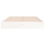 Estructura de cama de madera maciza blanca 160x200 cm de , Camas y somieres - Ref: Foro24-820033, Precio: 131,99 €, Descuento: %