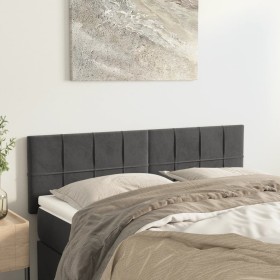 Cabeceros 2 unidades terciopelo gris oscuro 72x5x78/88 cm de , Cabeceros y pies de cama - Ref: Foro24-346055, Precio: 59,82 €...