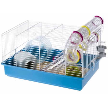 Ferplast Paula Hamsterkäfig blau 46x29,5x24,5 cm 57906411 von Ferplast, Käfige und Lebensräume für Kleintiere - Ref: Foro24-4...