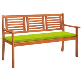 3 seater garden bench solid eucalyptus wood and cushion 150 cm by , garden benches - Ref: Foro24-3061007, Price: 186,57 €, Di...