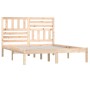 Solid pine wood bed frame 140x190 cm by , Beds and slatted bases - Ref: Foro24-3101003, Price: 124,67 €, Discount: %