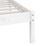 Solid white pine wood bed frame 120x190 cm by , Beds and slatted bases - Ref: Foro24-3100994, Price: 135,44 €, Discount: %