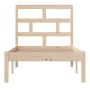 Estructura de cama individual pequeña madera maciza 75x190 cm de , Camas y somieres - Ref: Foro24-3101178, Precio: 80,95 €, D...