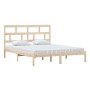 Solid pine wood bed frame 160x200 cm by , Beds and slatted bases - Ref: Foro24-3101228, Price: 127,99 €, Discount: %