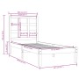 Estructura de cama madera maciza individual blanco 75x190 cm de , Camas y somieres - Ref: Foro24-3105431, Precio: 95,54 €, De...