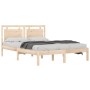 Estructura de cama madera maciza de pino 140x190 cm de , Camas y somieres - Ref: Foro24-3105515, Precio: 124,10 €, Descuento: %