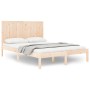 Solid pine wood bed frame 160x200 cm by , Beds and slatted bases - Ref: Foro24-3105740, Price: 165,15 €, Discount: %