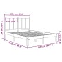 Estructura de cama de madera maciza de pino 160x200 cm de , Camas y somieres - Ref: Foro24-3105740, Precio: 165,48 €, Descuen...