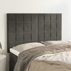 Headboards 4 units dark gray velvet 72x5x78/88 cm by , Headboards and footboards - Ref: Foro24-3116381, Price: 109,46 €, Disc...