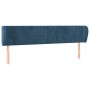 Dark blue velvet headboard 163x23x78/88 cm by , Headboards and footboards - Ref: Foro24-3117202, Price: 68,18 €, Discount: %