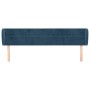 Dark blue velvet headboard 163x23x78/88 cm by , Headboards and footboards - Ref: Foro24-3117202, Price: 68,18 €, Discount: %