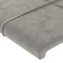 Cabecero con orejas de terciopelo gris claro 83x23x118/128 cm de , Cabeceros y pies de cama - Ref: Foro24-3117986, Precio: 76...