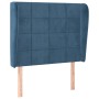 Headboard with dark blue velvet ears 83x23x118/128 cm by , Headboards and footboards - Ref: Foro24-3117990, Price: 77,99 €, D...